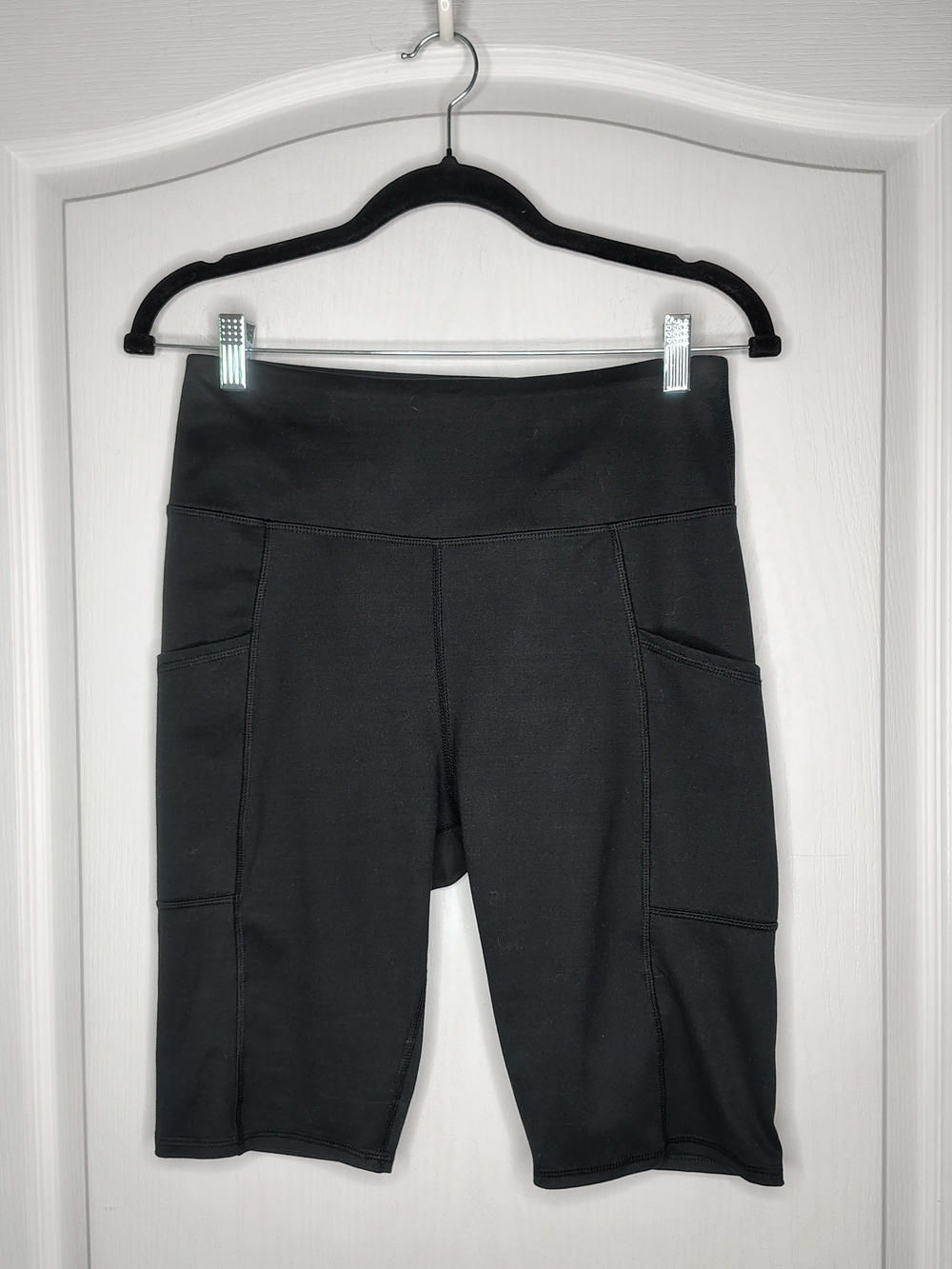 Maurices Black High-Waist Bike Shorts with Side Pockets